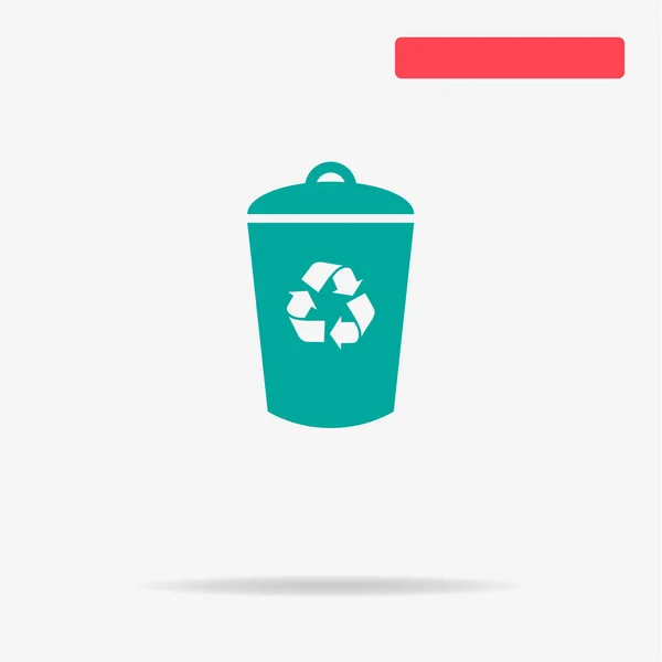 Trash Can Icon Vector Concept Illustration Design — Stock Vector
