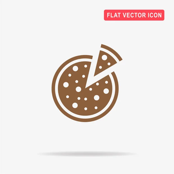 Pizza Pictogram Vectorillustratie Concept Voor Ontwerp — Stockvector
