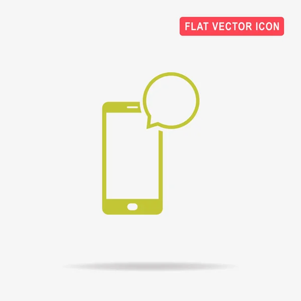 Icône Sms Téléphone Mobile Illustration Vectorielle Concept Pour Design — Image vectorielle