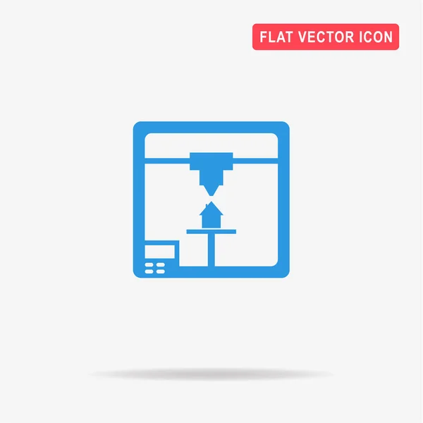 Printer Icon Vector Concept Illustration Design — Stock Vector