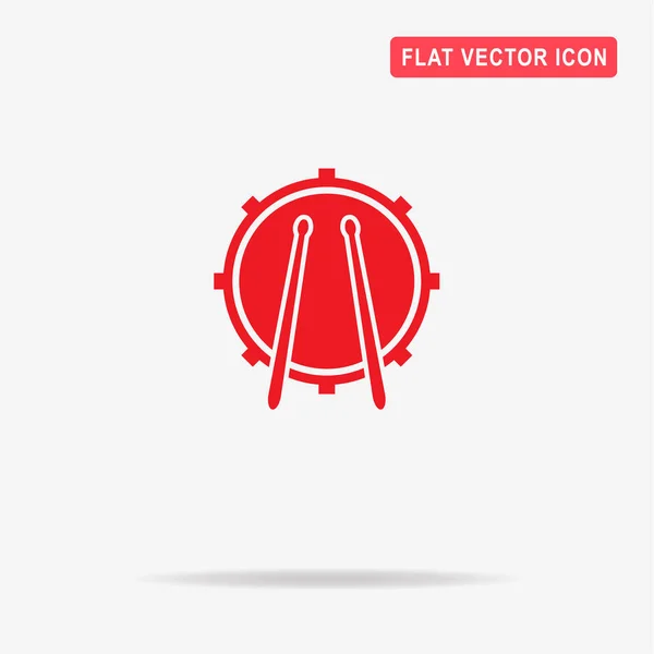 Icono Del Tambor Ilustración Del Concepto Vectorial Para Diseño — Vector de stock