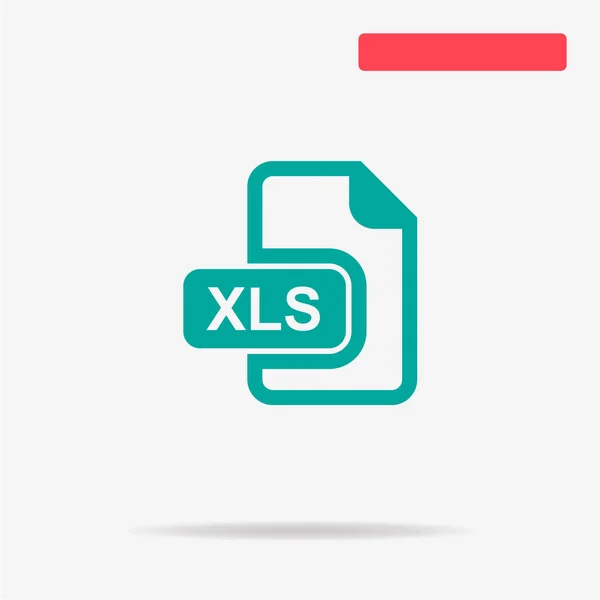 Xls Icon Vector Concept Illustration Design — Stock Vector