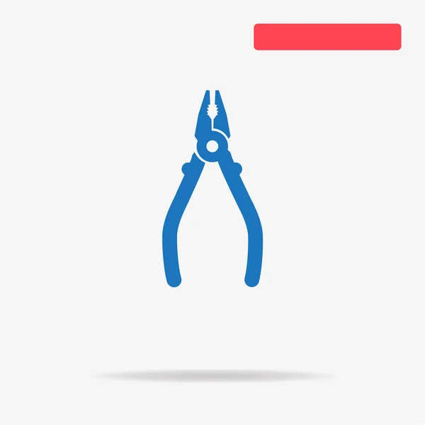 Pliers Icon Vector Concept Illustration Design — Stock Vector