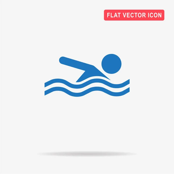 Zwembad Pictogram Vectorillustratie Concept Voor Ontwerp — Stockvector