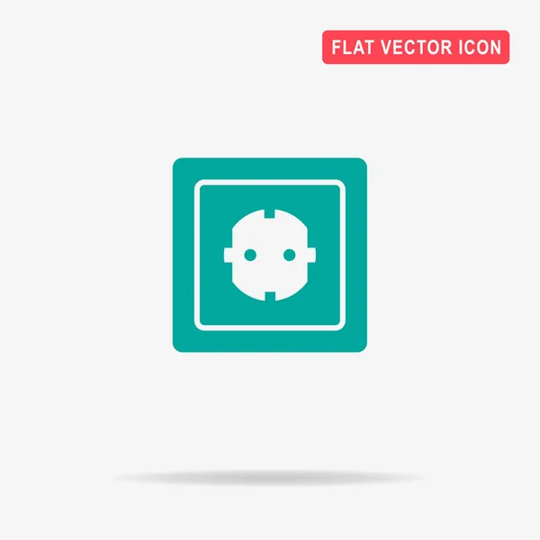 Ikona Napájení Zásuvky Vektorové Ilustrace Koncept Pro Design — Stockový vektor
