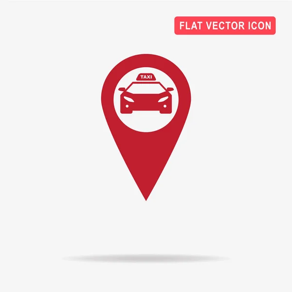 Taxi Map Pointer Icon Vector Concept Illustration Design — Stock Vector