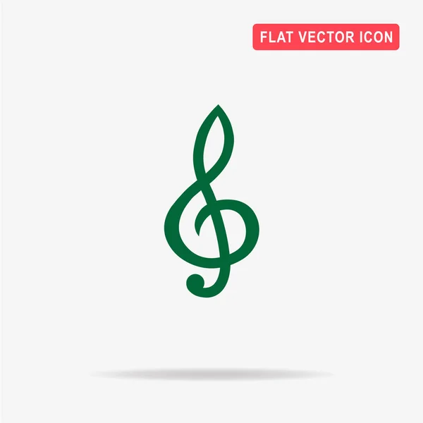 Violinkulcs Ikonra Vektor Koncepció Illusztráció Design — Stock Vector