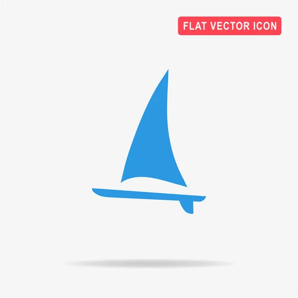 Zeil Boot Pictogram Vectorillustratie Concept Voor Ontwerp — Stockvector