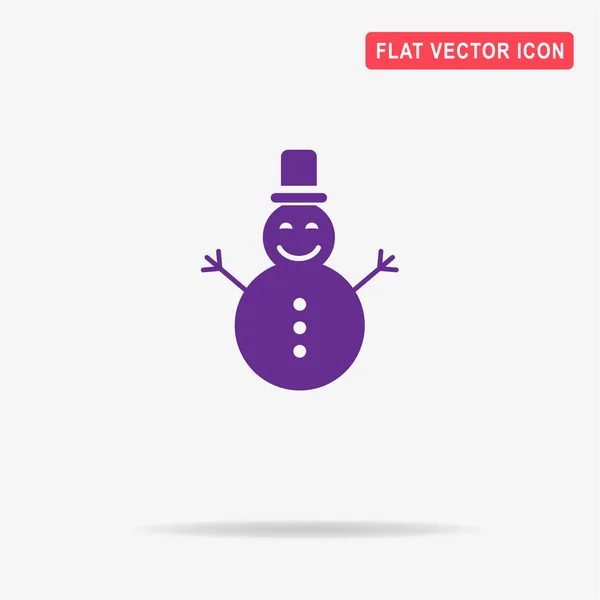 Ícone Boneco Neve Natal Ilustração Conceito Vetor Para Design — Vetor de Stock