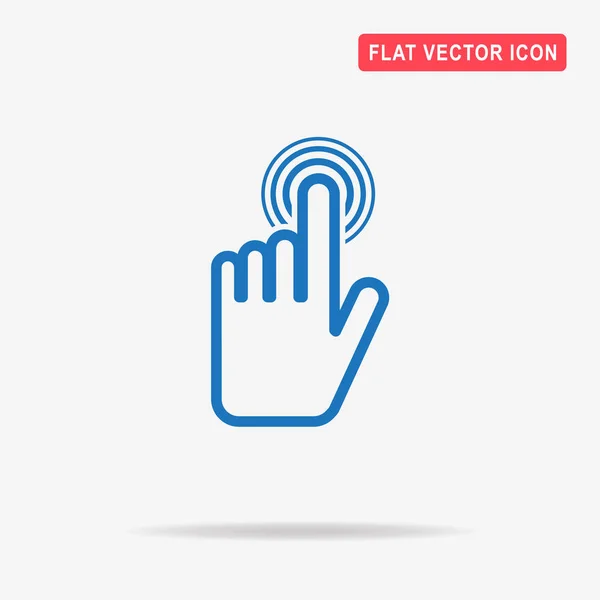 Klik Pictogram Van Een Hand Vectorillustratie Concept Voor Ontwerp — Stockvector