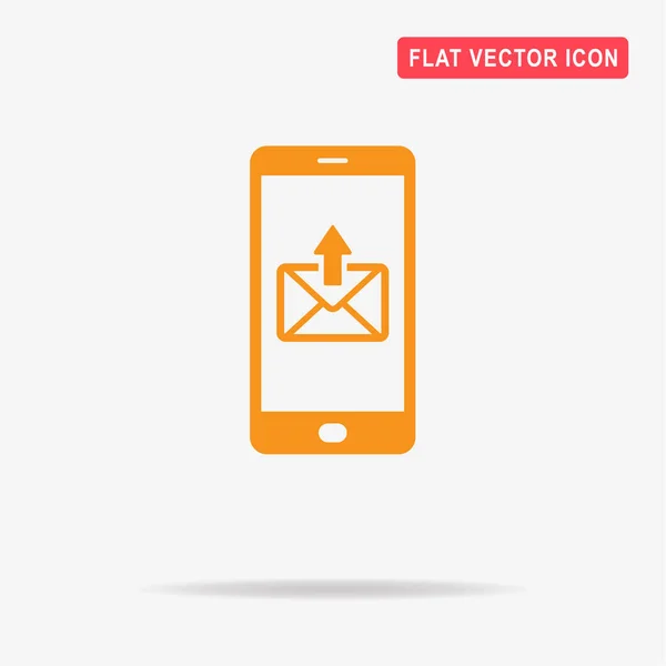 Mobil Mail Symbol Vektor Konzept Illustration Für Design — Stockvektor