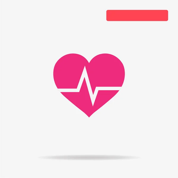 Ícone Batimento Cardíaco Ilustração Conceito Vetor Para Design —  Vetores de Stock