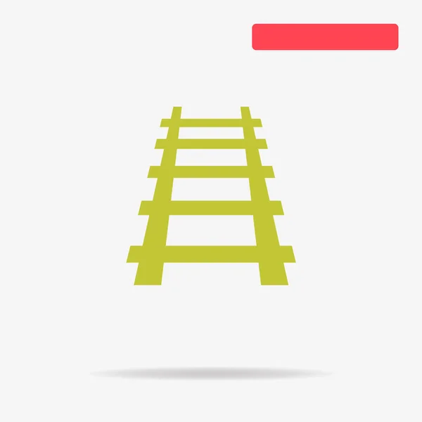 Spoor Wegpictogram Vectorillustratie Concept Voor Ontwerp — Stockvector