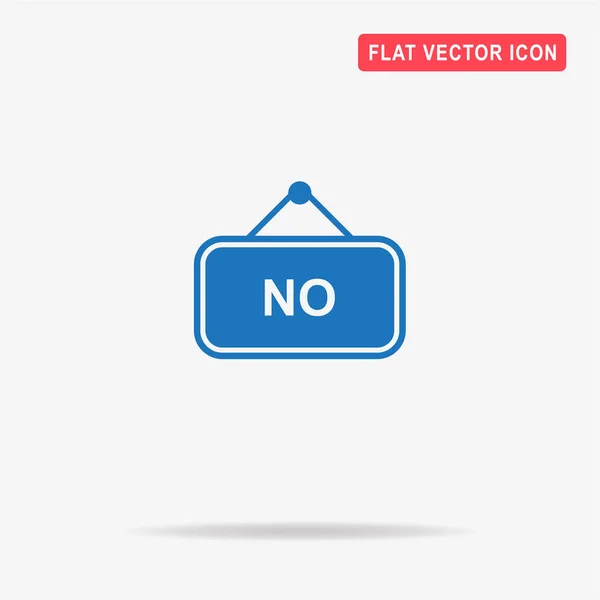 Nincs Zászló Ikon Vektor Koncepció Illusztráció Design — Stock Vector