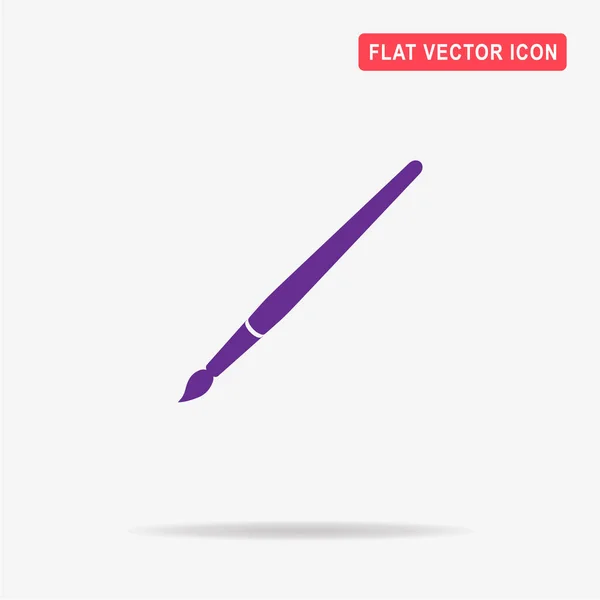 Verf Penseel Pictogram Vectorillustratie Concept Voor Ontwerp — Stockvector
