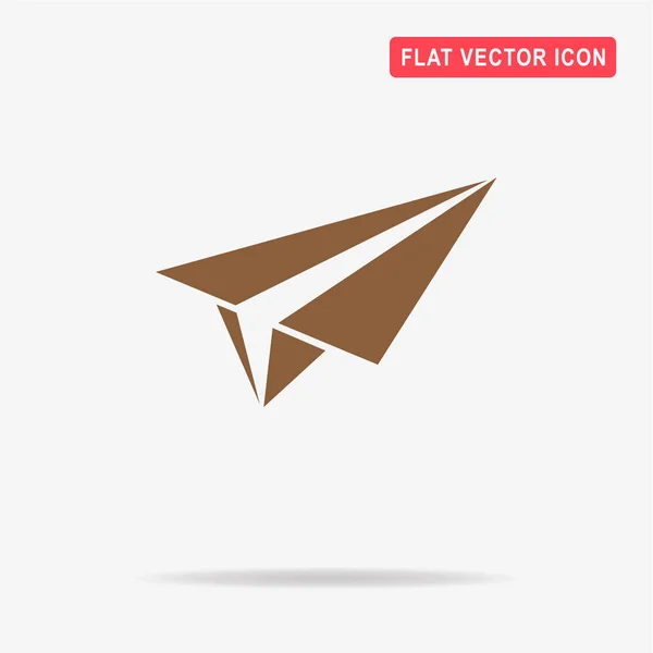 Ícone Avião Papel Ilustração Conceito Vetor Para Design — Vetor de Stock