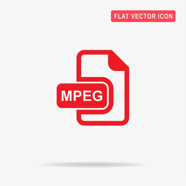 Mpeg Pictogram Vectorillustratie Concept Voor Ontwerp — Stockvector