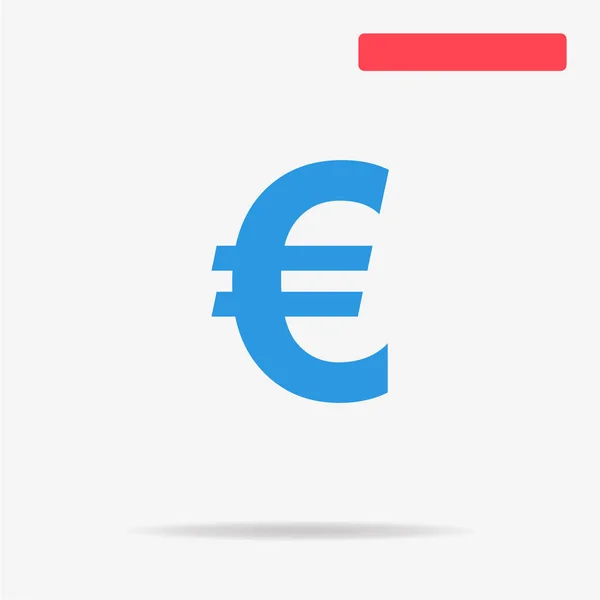 Euro Sign Icon Vector Concept Illustration Design — Stock Vector