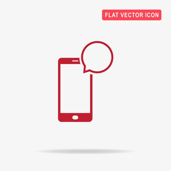 Mobiele Telefoon Sms Pictogram Vectorillustratie Concept Voor Ontwerp — Stockvector
