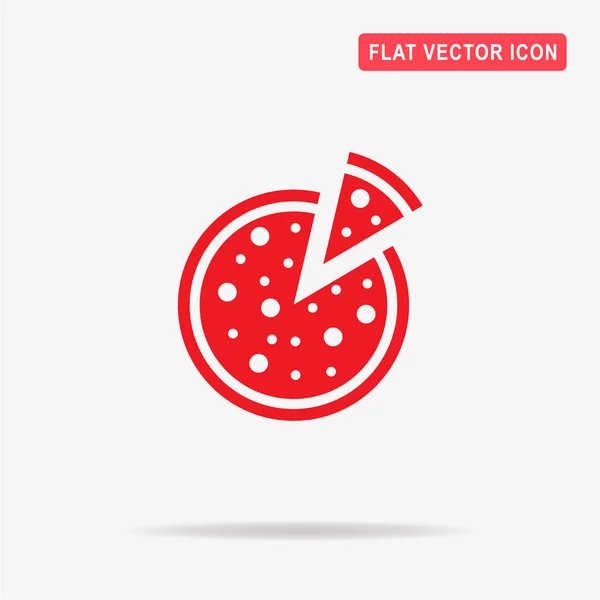 Pizza Icon Vector Concept Illustration Design — Stock Vector
