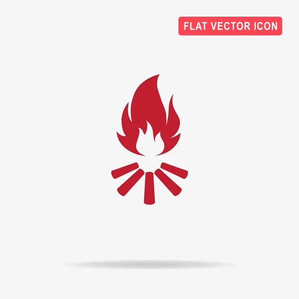 Ikon Api Unggun Vektor Konsep Ilustrasi Untuk Desain - Stok Vektor