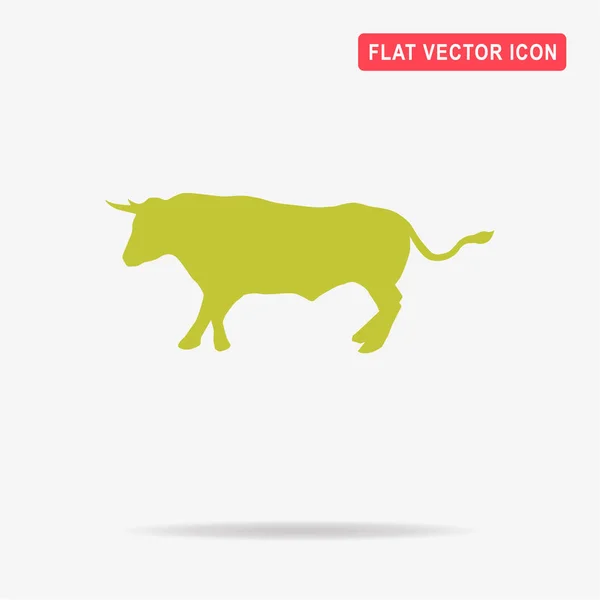 Bull Ikona Wektor Ilustracja Koncepcja Projektowania — Wektor stockowy