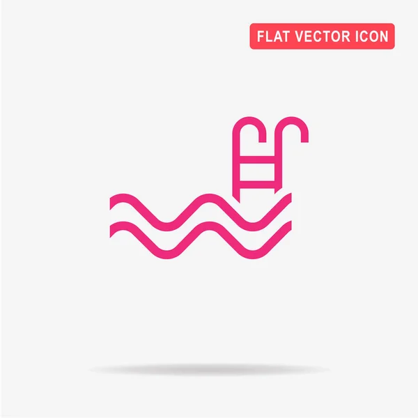 Swimming Pool Icon Vector Concept Illustration Design — Stock Vector