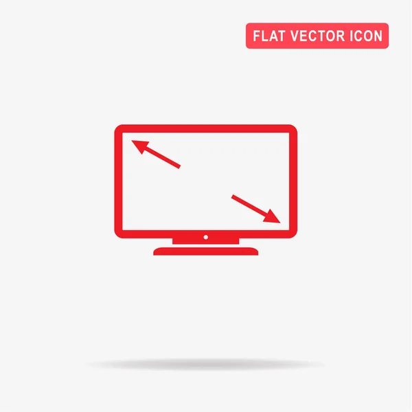 Fernsehbildschirmgröße Symbol Vektor Konzept Illustration Für Design — Stockvektor