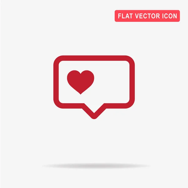 Love Icon Vector Concept Illustration Design — Stock Vector