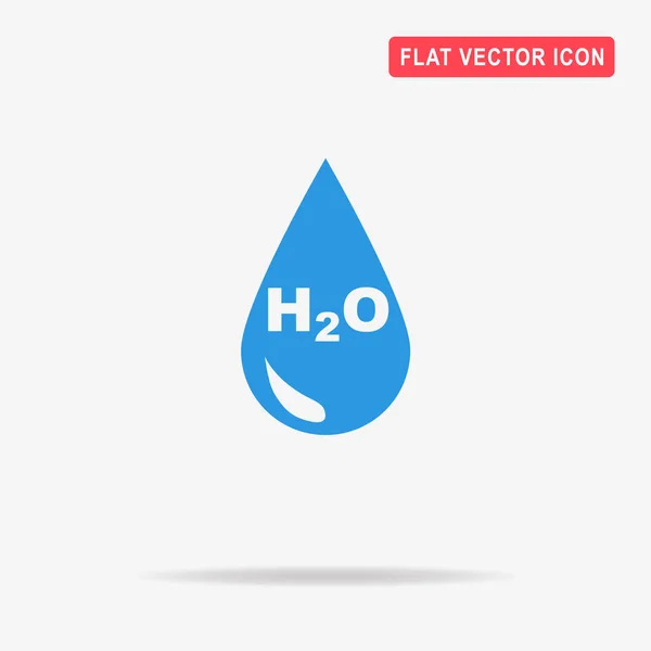 H2O Ikoni Suunnittelun Vektorikonseptin Havainnollistaminen — vektorikuva