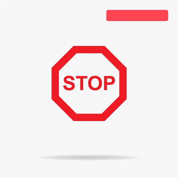 Icona Stop Sign Illustrazione Concettuale Vettoriale Design — Vettoriale Stock