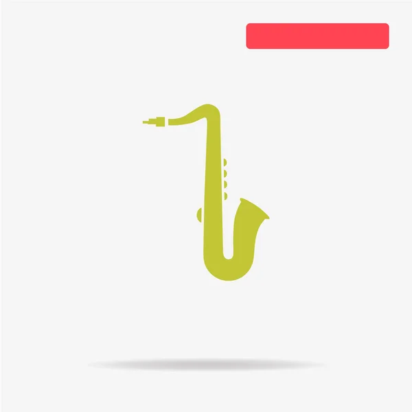 Saxophonikone Vektor Konzept Illustration Für Design — Stockvektor