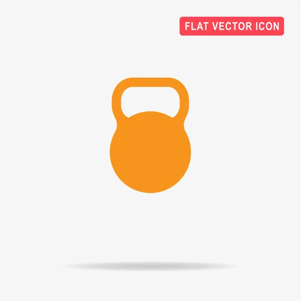 Kettlebell Icon Vector Concept Illustration Design — Stock Vector