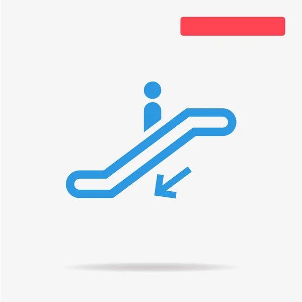 Escalera Abajo Icono Ilustración Del Concepto Vectorial Para Diseño — Vector de stock