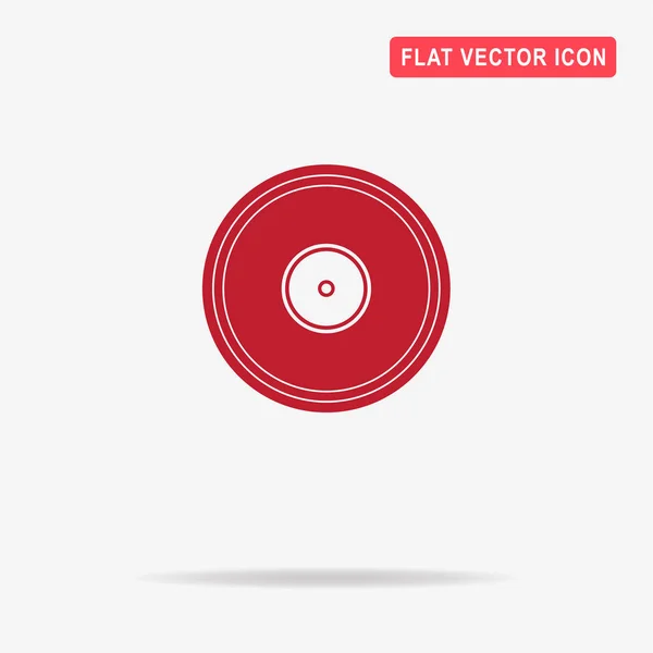 Gramofon Vinil Ikonra Vektor Koncepció Illusztráció Design — Stock Vector