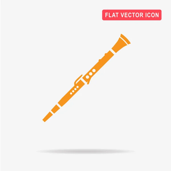 Klarinet Pictogram Vectorillustratie Concept Voor Ontwerp — Stockvector