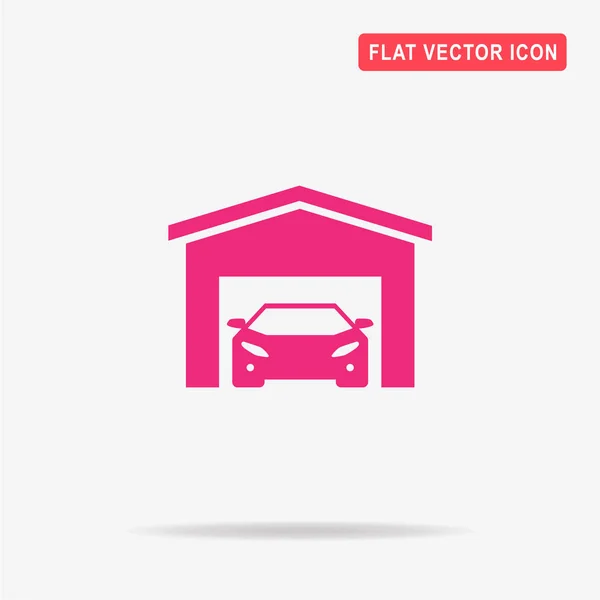 Garage Icon Vector Concept Illustration Design — Stock Vector