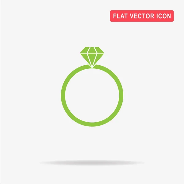 Icono Anillo Diamante Ilustración Del Concepto Vectorial Para Diseño — Vector de stock