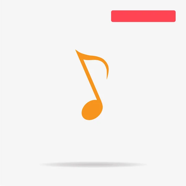 Icono Nota Musical Vector Concepto Ilustración Para Diseño — Archivo Imágenes Vectoriales