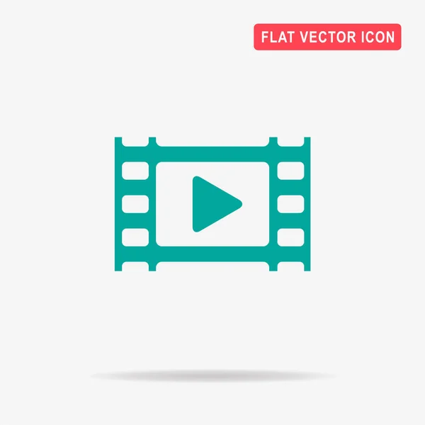 Иконка Видео Векторная Концепция — стоковый вектор