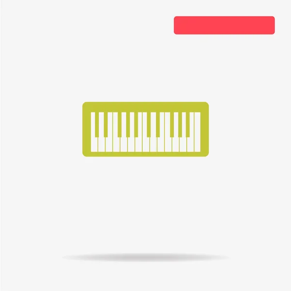 Midi Keyboard Icon Vector Concept Illustration Design — Stock Vector