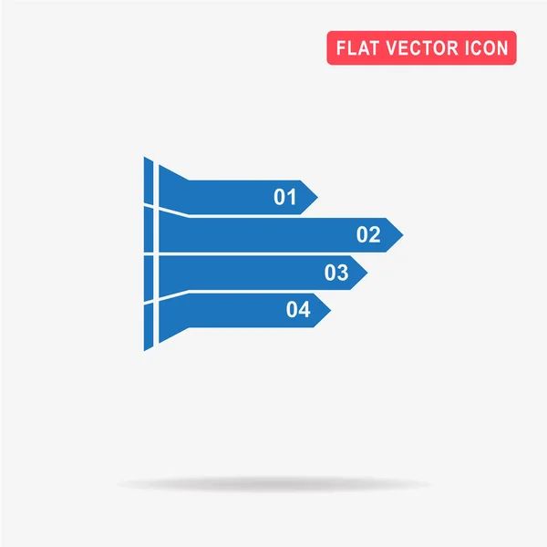 Nyilak Infographic Ikonra Vektor Koncepció Illusztráció Design — Stock Vector