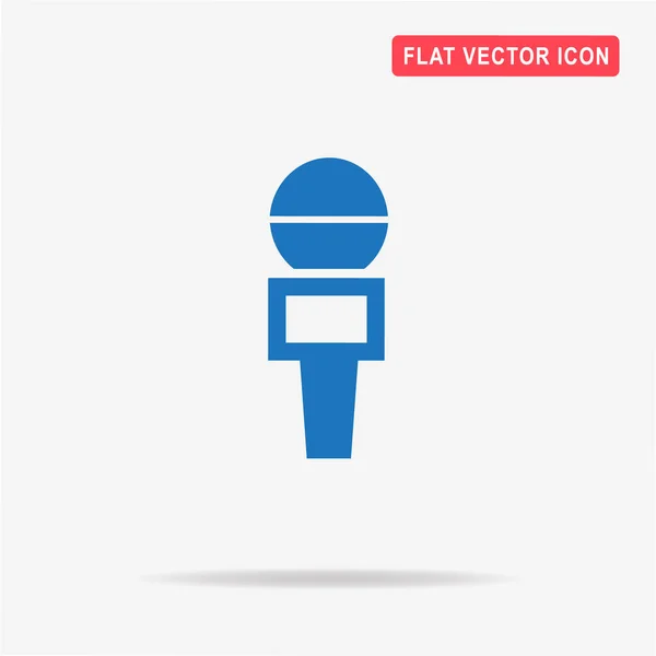 Значок Микрофона Векторная Концепция Дизайна — стоковый вектор