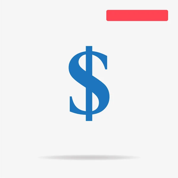 Dollar Symbol Vektor Konzept Illustration Für Design — Stockvektor