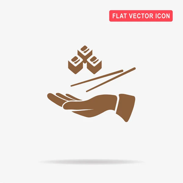 Sushi Hand Icon Vector Concept Illustration Design — Stock Vector