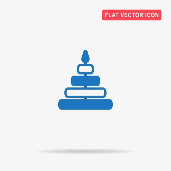 Piramide Speelgoed Pictogram Vectorillustratie Concept Voor Ontwerp — Stockvector