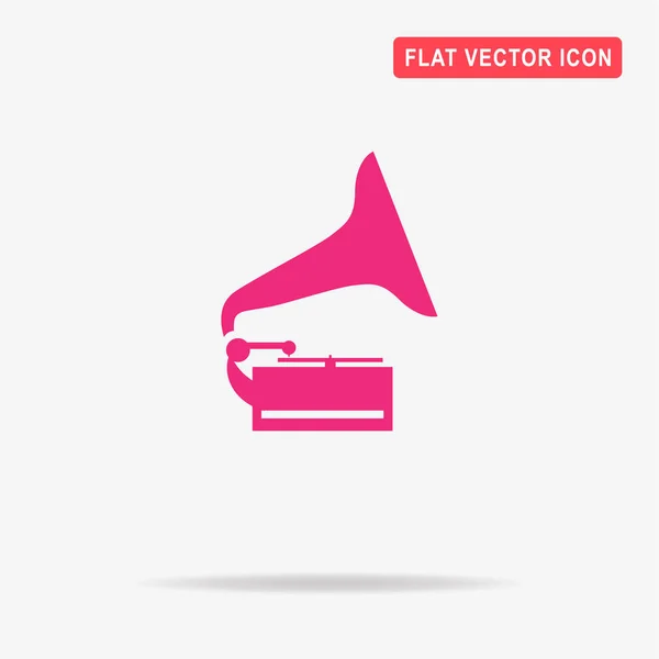 Het Pictogram Van Grammofoon Vectorillustratie Concept Voor Ontwerp — Stockvector