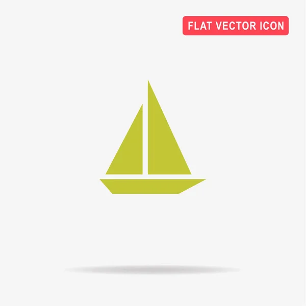 Икона Корабля Яхты Векторная Концепция — стоковый вектор