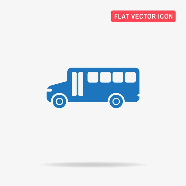 Schoolbus Pictogram Vectorillustratie Concept Voor Ontwerp — Stockvector