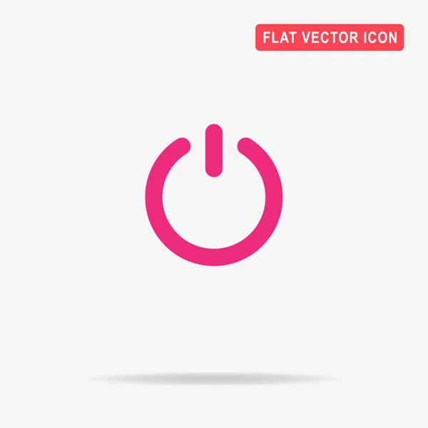 Ikona Tlačítko Napájení Vektorové Ilustrace Koncept Pro Design — Stockový vektor